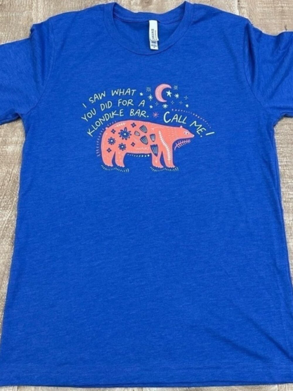 Smartass & Sass “Klondike Bar” Graphic Tee | Bella + Canvas | Heather True Royal